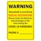 Signmission PSA Warning Household Is Practicing Social Distancing 36in X 48in Wall Graphic, OS-NS-RD-3648-25548 OS-NS-RD-3648-25548 - alternate 1